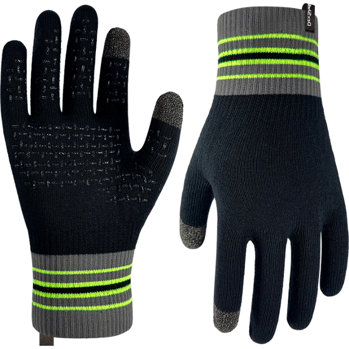 Водонепроницаемые перчатки DEXSHELL ULTRA THIN RUNNING GLOVES черный/серый/зеленый S DG12603BYSS
